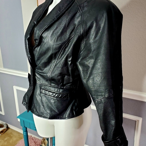 Vintage Leather Jacket,1980s Jacket,Womens Jacket - Picture 4 of 6